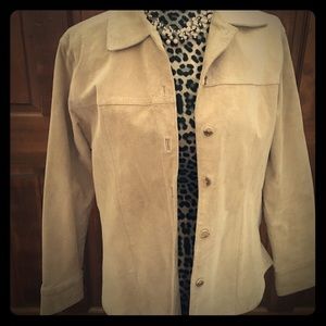 Tan suede blazer/ lightweight jacket